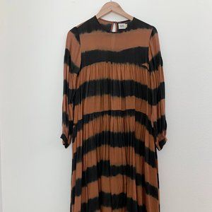 Anthropologie Norblack Norwhite Tie Dye High Low Dress Size S